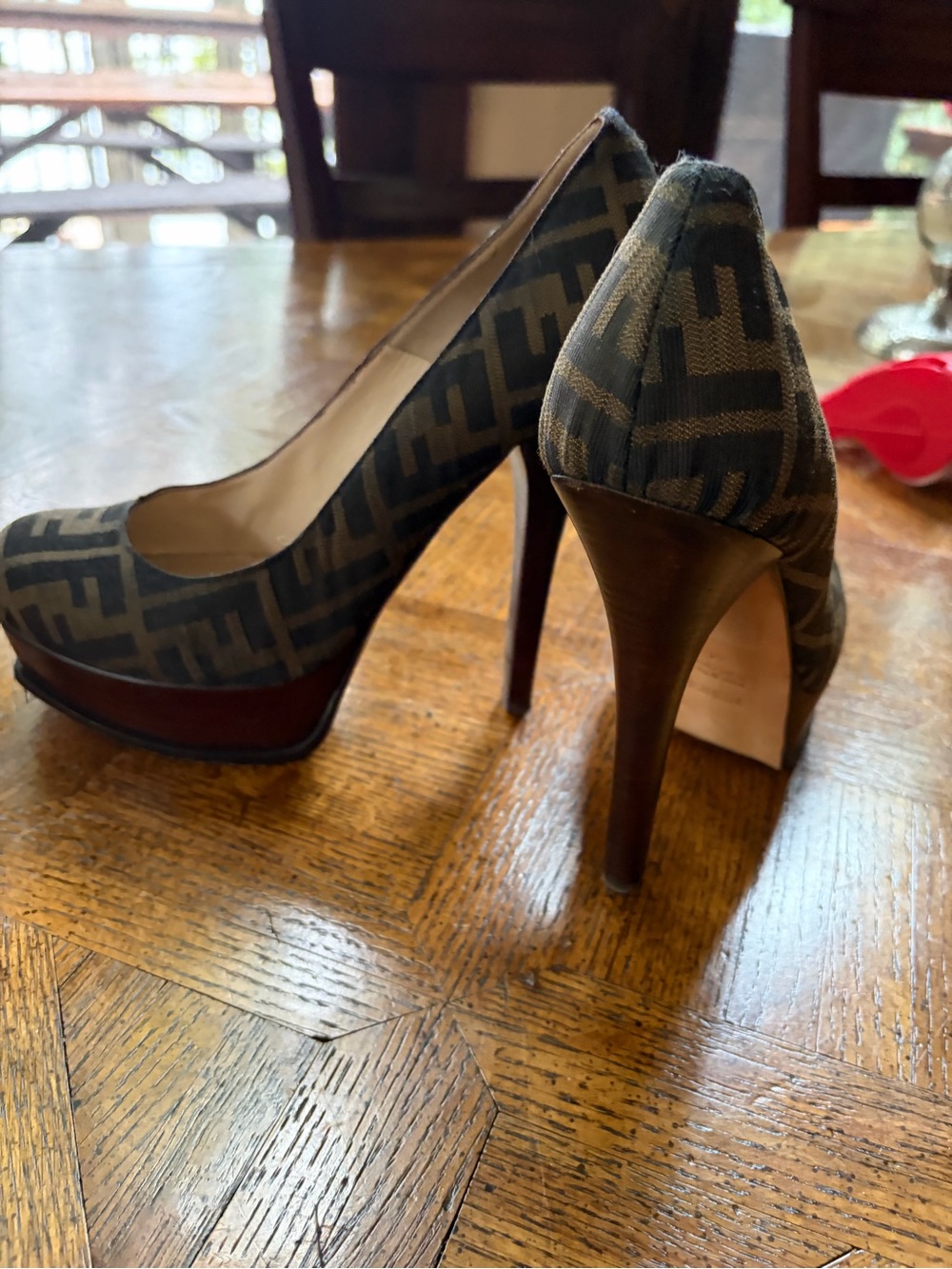 FENDI Zucca women’s High Heel Platform Pump